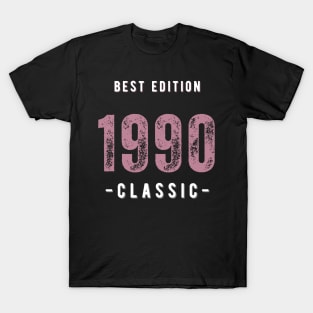 Vintage Birthday Year 1990 Black T-Shirt